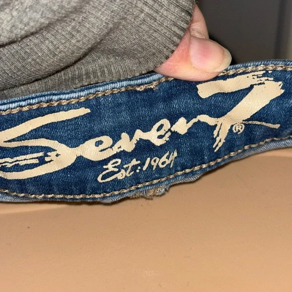 Seven7 Skinny Jeans Size 12 Embroidered Floral - Picture 7 of 8